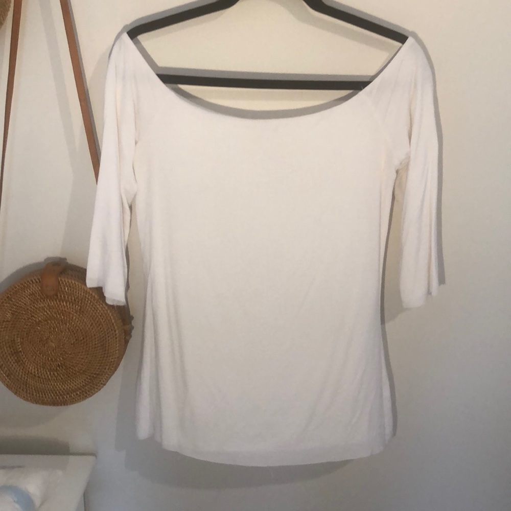 Bailey 44 Jacqueline Fitted off shoulder white top